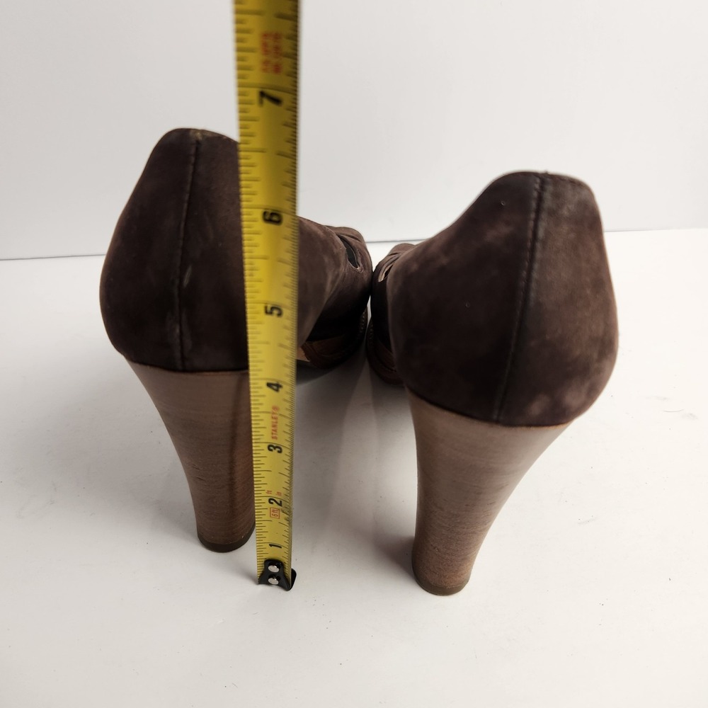 Michael Kors Women's Open Toe Brown Suede High Heel Pumps Size 7.5M - Picture 4 of 8